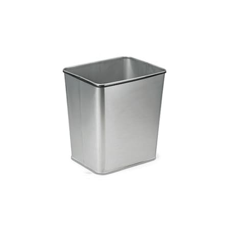 Transforming Technologies 28 Quart, Stainless Steel Clean Room Waste Basket WBAS28MET